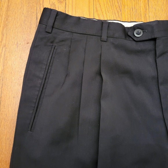 Brioni Sport Black Wool Pleated Dress Pants 36x32.5 Italy Preppy Business Classy - Picture 7 of 11